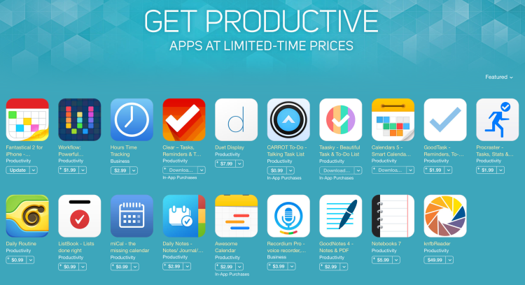 Get Productivity Apps on Sale